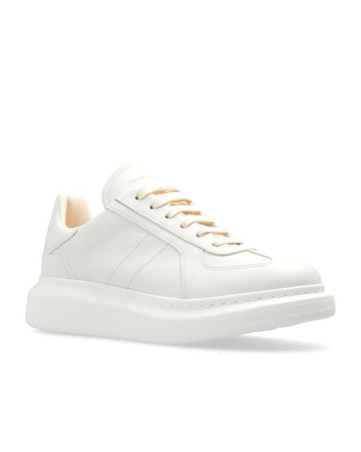 McQueen White Oversized Lace-Up Sneakers
