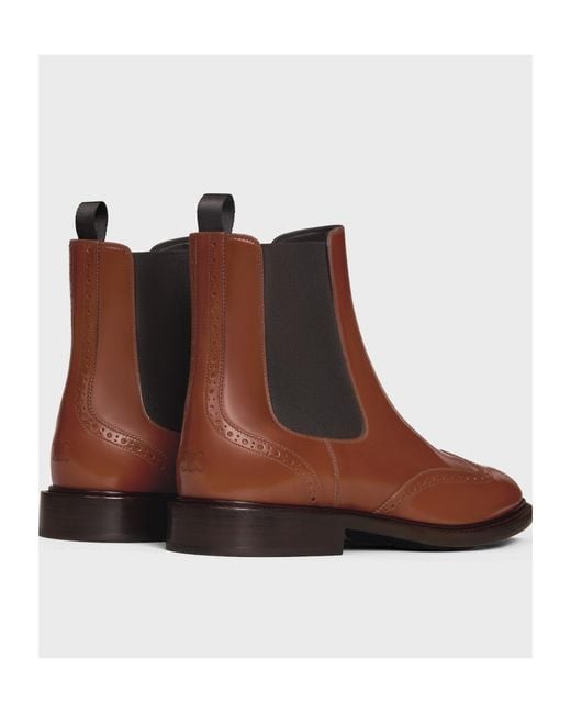 Céline Brown Donavan Chelsea Boot With Brogues for men