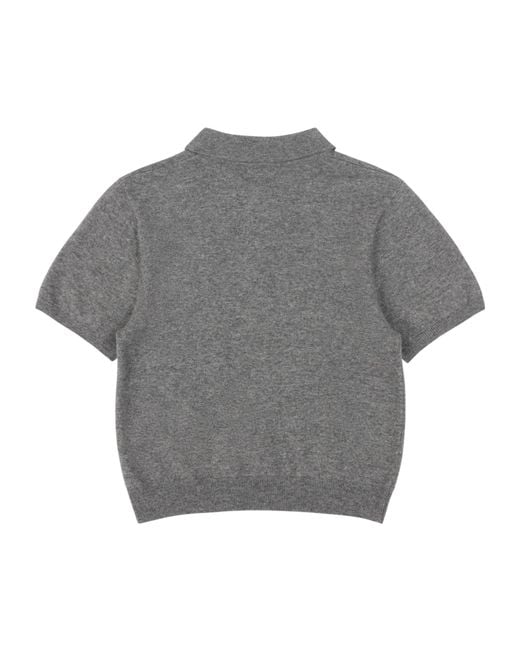 Entire studios Gray Short-Sleeved Polo Sweater for men