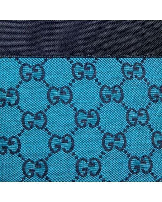 Gucci Blue Gg Monogrammed Down Gilet for men