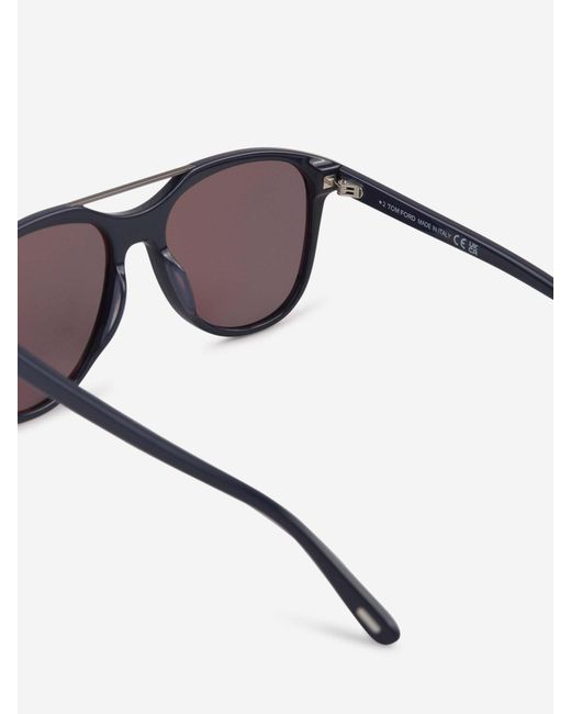 Tom Ford Multicolor Eyewear Damian Pilot Frame Double Bridge Sunglasses for men