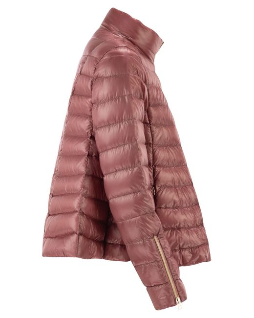 Herno Satin Quilted Flared Down Jacket