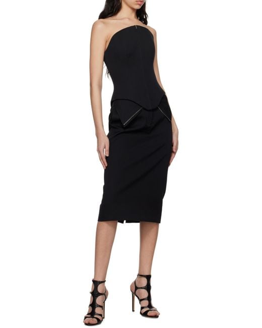 McQueen Black Midi Skirts