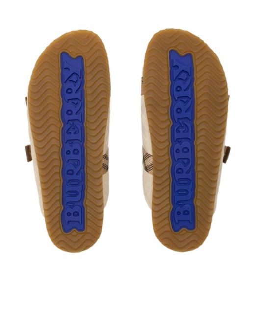 Burberry Multicolor Checked Buckled Sandals for men
