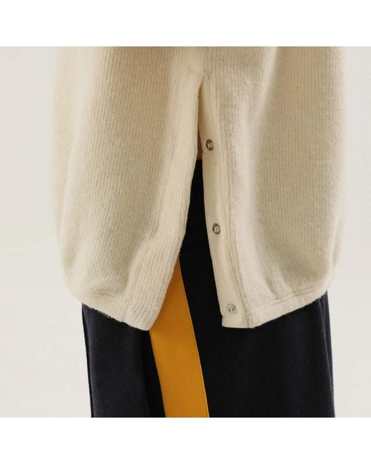 1989 STUDIO White Cut Knit Crewneck Sweater for men