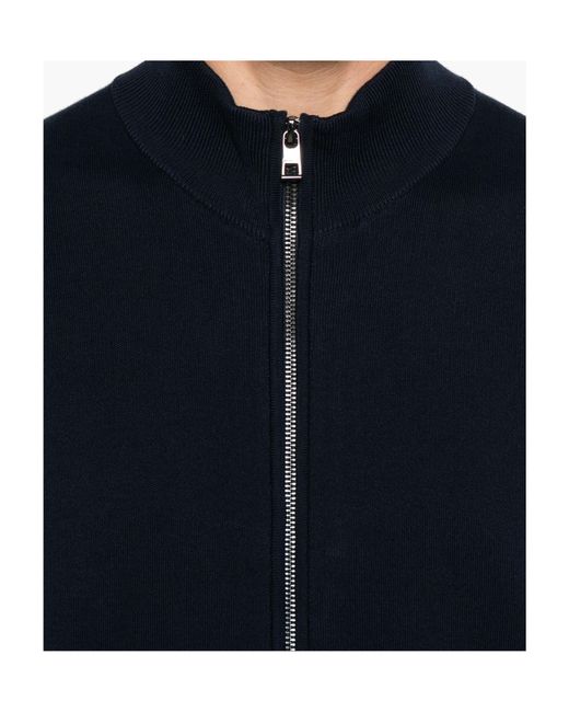Michael Kors Blue Zip-Up High Neck Cardigan for men