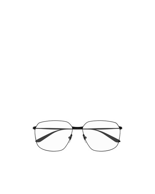 Balenciaga Metallic Eyewear Square Frame Glasses