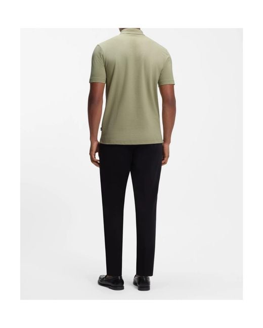 Boss Green Honeycomb Textured Polo Shirt for men