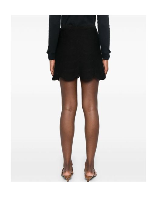 Tom Ford Black Scalloped Skirt