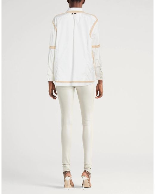Maison Margiela White Solid Color Long Sleeve Shirt