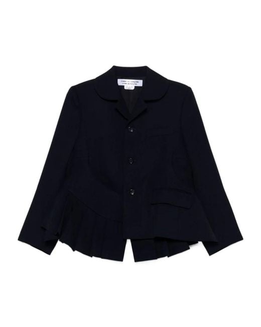 Comme des Garçons Blue Single-Breasted Blazer