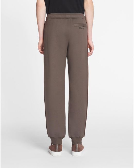 Lanvin Brown Side Curb Joggers for men