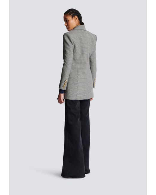 Balmain Gray 1-Button Jacket