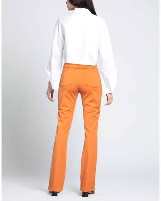 Marni Orange Solid Casual Pants