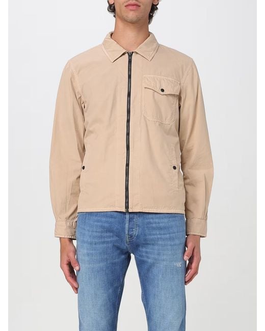 Woolrich Natural Cream Cotton Jacket for men