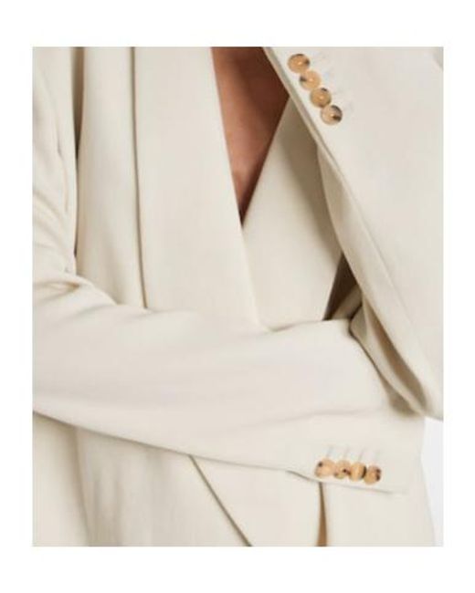 Calvin Klein White Evelyn Double-Breasted Wool Coat