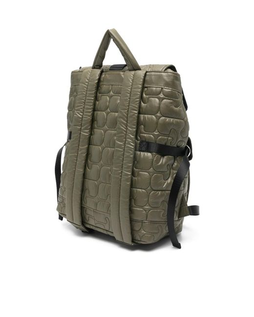 Ganni Black Quilted Backpack