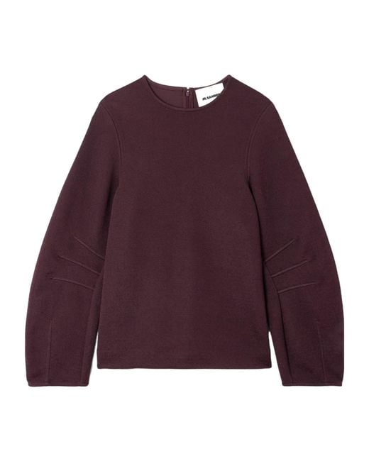 Jil Sander Purple Woven Shirt