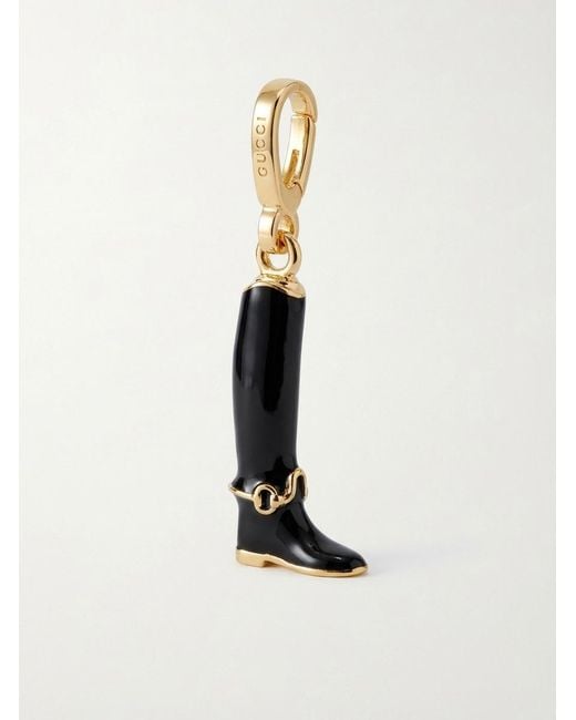 Gucci White Horsebit Boot Charm