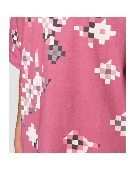 Emporio Armani Red Printed Round-Necked T-Shirt for men