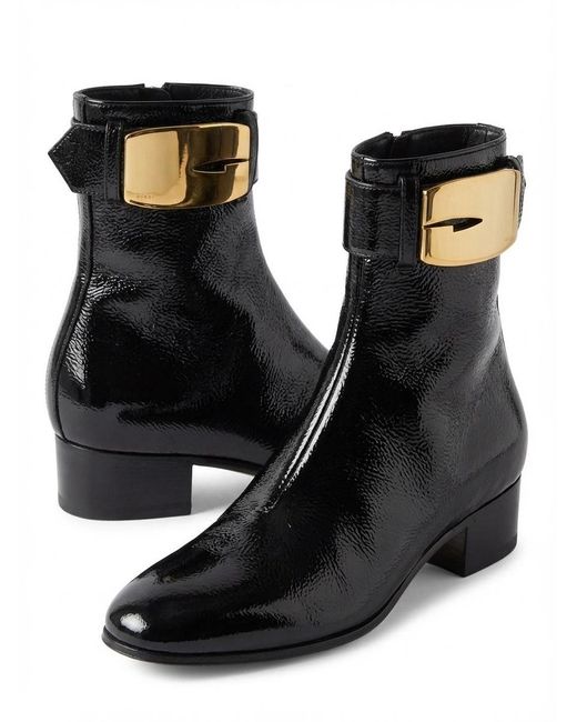 Gucci Black Retro G 35Mm Leather Ankle Boots