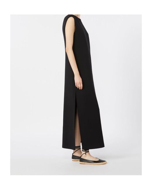 Max Mara Black Cotton-Blend Jersey Maxi Dress