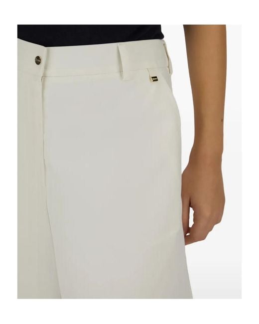 Herno White Barrel-Leg Trousers
