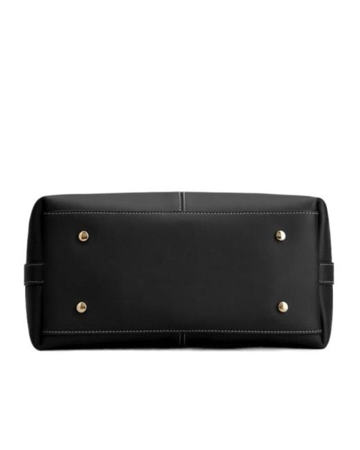 Tod's Black Logo Engraved Small Shopper Bag