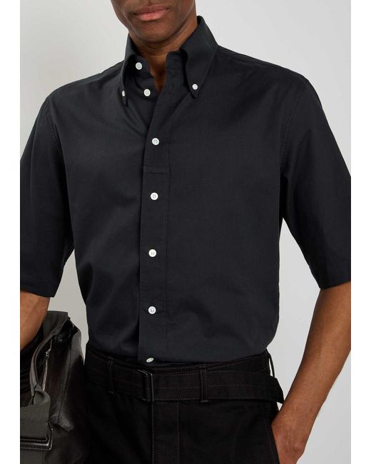 Lemaire Black Cotton Shirt for men