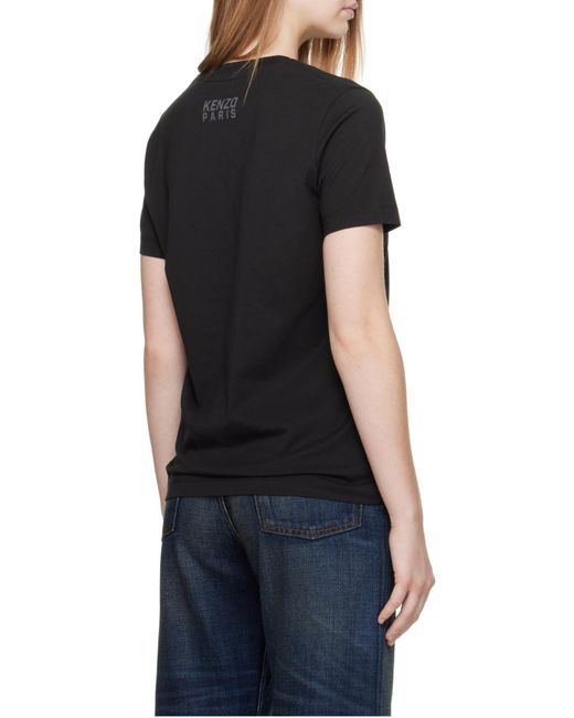 KENZO Black Logo Printed Crewneck T-Shirt