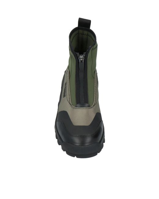 Ganni Green Low-Heel Hiking Boots