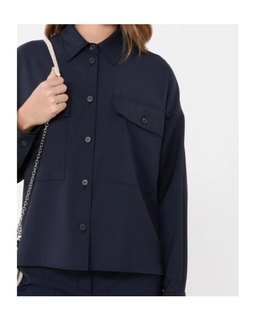Weekend by Maxmara Blue Mulino Cropped Jacket