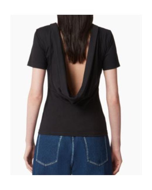 Nina Ricci Black Draped T-Shirt