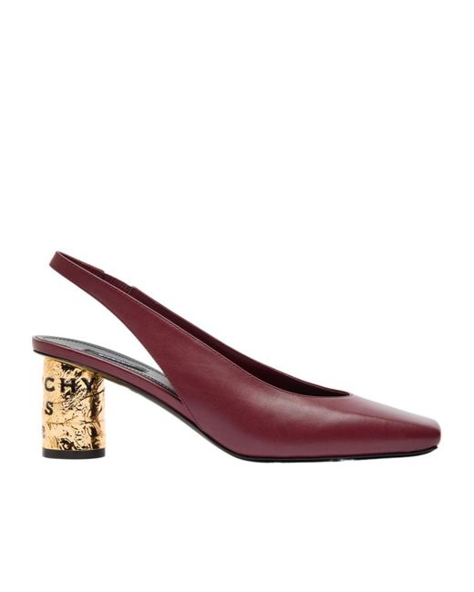 Givenchy Purple Tape-Effect Slingback Leather Pumps