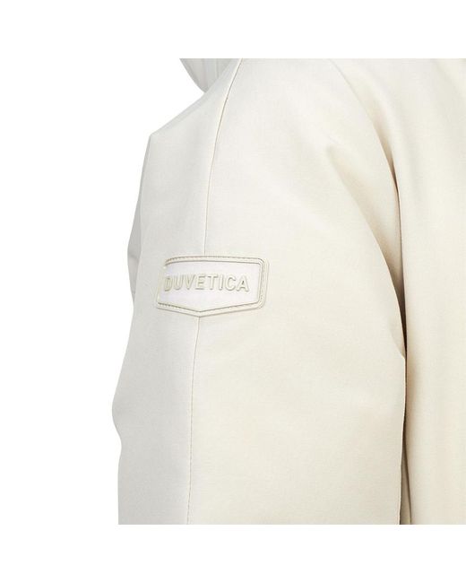Duvetica Natural Long-Sleeved Hooded Down Jacket