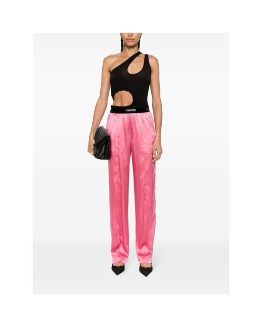 Tom Ford Pink Pants With Logo