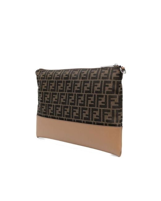 Fendi Multicolor Ff Motif Medium Clutch Bag for men