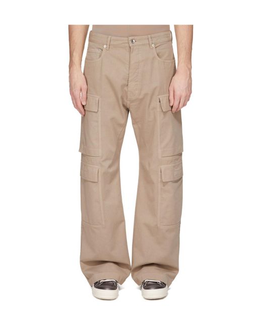 Rick Owens Natural Double Cargo Jeans for men