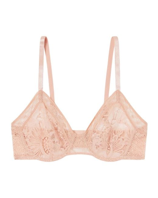 Eres Pink Somptueuse Lace Underwired Balconette Bra