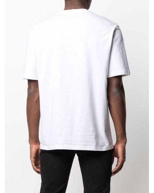 Moschino White Symbols Logo-Embroidered Boxy T-Shirt for men
