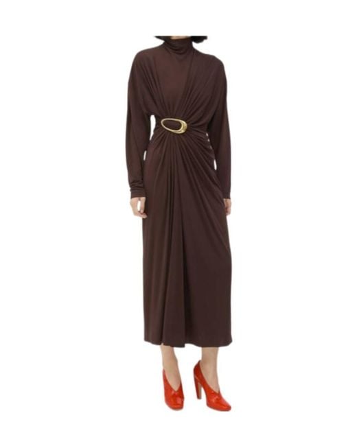 Bottega Veneta Brown Crepe Jersey Dress
