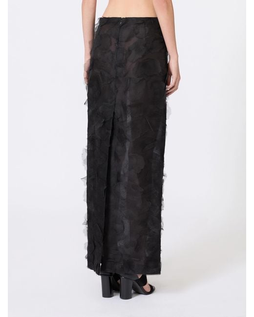 Max Mara Black Adepto Ruffled Maxi Skirt