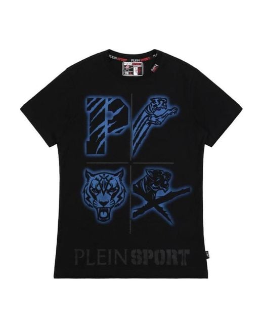 Philipp Plein Black Logo Details T-Shirt for men