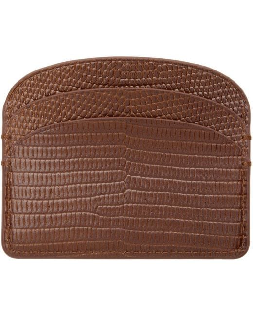 A.P.C. Brown Half Moon Card Bag
