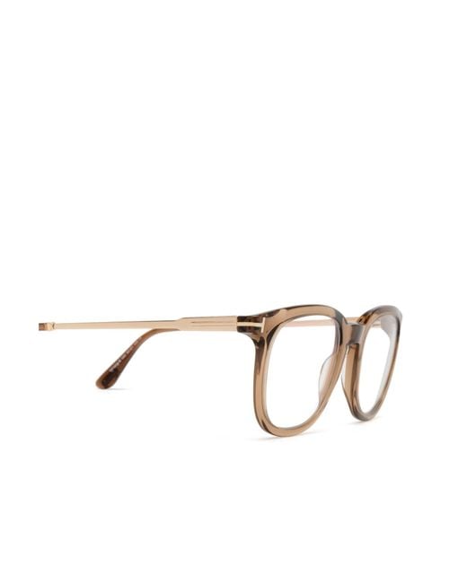 Tom Ford Metallic Eyewear Square Frame Glasses