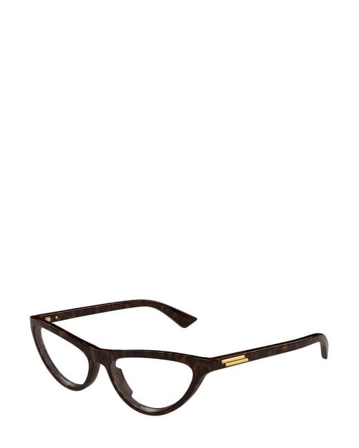 Bottega Veneta White Eyewear Cat Eye Fame Glasses