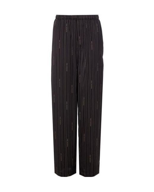 Balenciaga Black Balencia Elasticated Waist Wide-Leg Pants