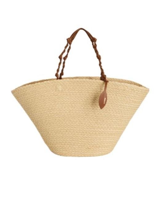 Jil Sander Natural Tangle Large Tote Bag
