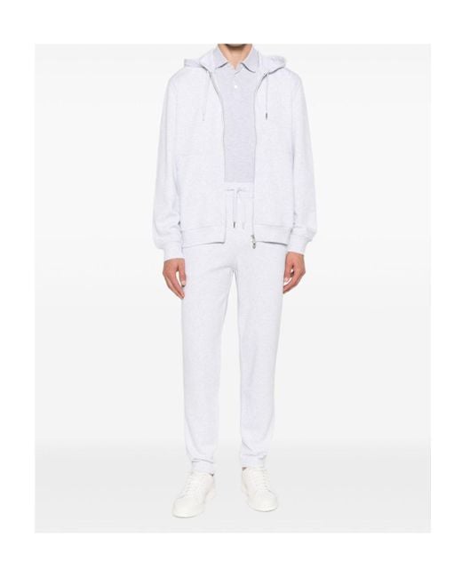 Brunello Cucinelli White Cotton Track Pants for men