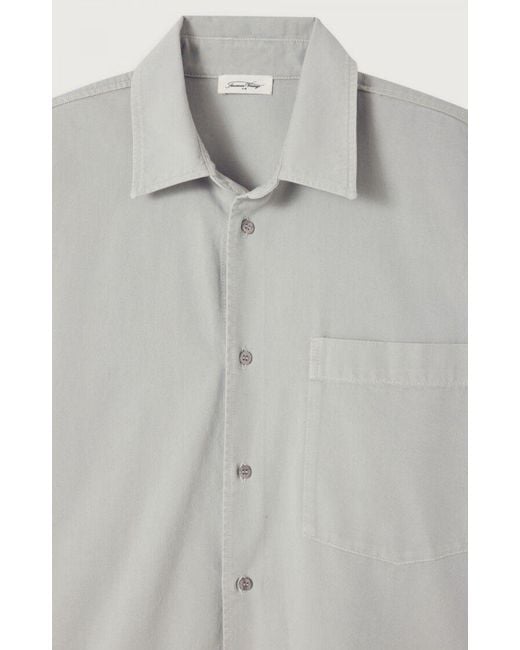 American Vintage Gray Long Sleeve Shirt for men